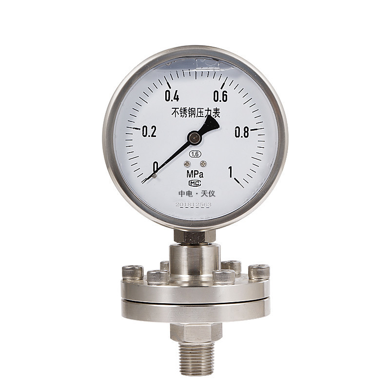 Мембранный манометр из нержавеющей стали-0,1-0-1,6-25 МПа вакуумный манометр отрицательного давления